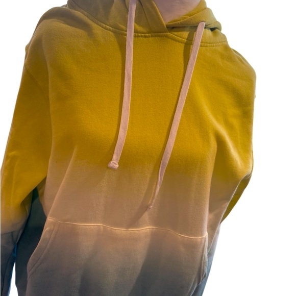 Yellow Ombre Hoodie Size M - Picture 1 of 7